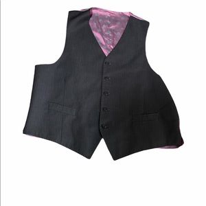 Black pinstripe vest